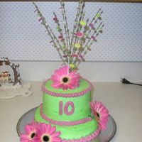 10Th Bday this was my daughters cake and boy did i mess it up all the way around. It was bad from the get go.maybe it will give someone an idea tho...