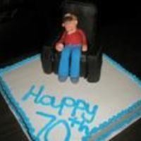 Happy 70Th Grump this was done for a man who loves his smokes and cocktails. The figure even leans in his chair just like him.