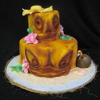 Tiki Totem Pole Coconut Cake