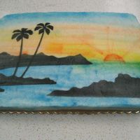 Sunset Cove Butter Pecan CakeMy first attempt at airbrushing