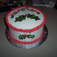 Holiday Cake I made this for my families christmas party. It's cookies and cream cake with buttercream icing.