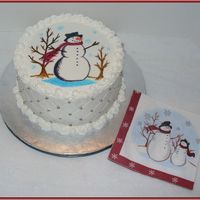 Bunco Winter Birthday Here was a cake for my MIL who had a Bunco group and one of the gals was having a birthday. It's an oreo cookie cake with oreo BC...