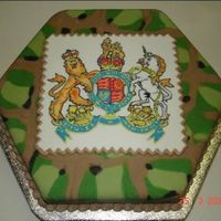 Camo Cake With Plaque This is the cake with the plaque on.