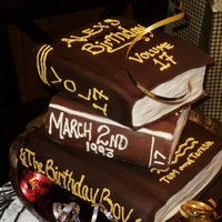 Birthday Books Always have to use melted chocolate dough instead of fondant for my Brother's Cakes!