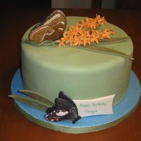 Butterflies And Cake My client wanted me to design a birthday cake based on a picture that they had taken at the butterfly museum so this is what I came up with...