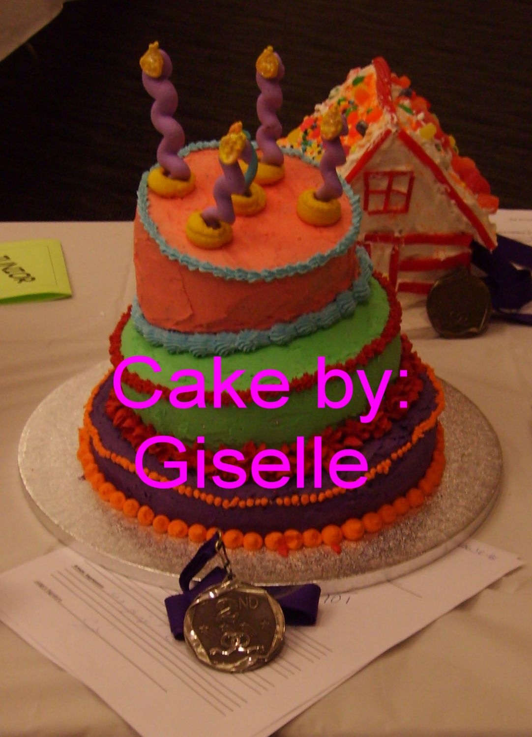 Topsy Turvy My daughter placed 2nd in the AZ Cake Contest today!!!! I am so proud of her! She made this cake all by herself from the actual cake to the...