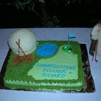 Golf Wedding Cake Second time round for bride and groom - met on a golf course on the sixth tee. very meaningful to have a golf wedding cake