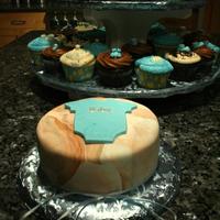 Baby Shower Cake And Cupcakes 