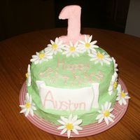 1St Birthday Cake I made this for my daughter's 1st birthday yesterday. This is the first time I have ever made my own icing much less decorate the...