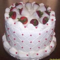 Chocolate Cover Stawberry Cake white buttercream with white chocolate cover stawberry
