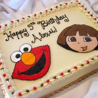 121655.jpg Elmo/Dora combination buttercream transfer