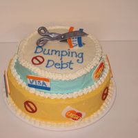 Financial Peace University - Dumping Debt Cake This cake is a collaboration with my friend mkm1205, we've been taking the Wilton class together as well as facilitating Dave Ramsey&#...
