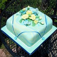 Marbled Monet I was inspired by the colors of Monet for this cake I made to cheer up a friend