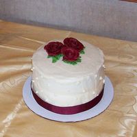 My Sad Tier/tear This was supposed to be the top tier of my brothers wedding cake but I had massive problems with the bottom cake. The cake had a buldge...