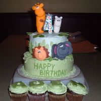 Safari Cake Another cake inspired by the other safari cakes on this website. The birthday boy loved it! Oh and I didn't place the animals in the...