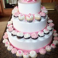 Mini Cupcakes My mini cupcakes displayed on my cake dummy lol