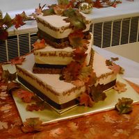 Autumn Wedding leaves were fondant and dusted by hand and placed on the cake when we delivered it. i had a lot of fun with this one