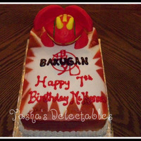 Bakugan Birthday Made for my nephew, who is a Bakugan & Pokemon fanatic! All icing is buttercream and Bakugan figure is made of gumpaste.