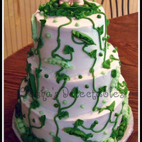 Peas In A Pod Baby shower cake for twins -- made to match invitation & decorations.
