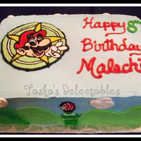 Mario Birthday All buttercream decorations, picture is FBCT.