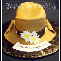 Cowboy Hat Thank You A thank you cake for a country music fan.
