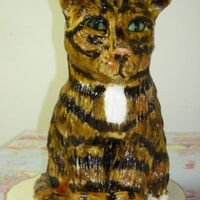 Tiger Cub not my best work but my first time painting fondant. It looked better without color but everyone has to start somewhere. Inspired by Lindy...