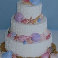 Dsc00344.jpg This cake used the same shells as my previous one, only this time I used luster dust to color them and kept the cake white.