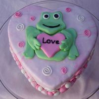 Valentine's Day Frog My 3 year old requested Spiderman on his Valentine's Day Cake for Daycare...but settled on a frog :)