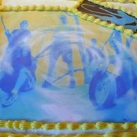 Band Picnic Cake for a rock band picnic, choc fudge and b/c