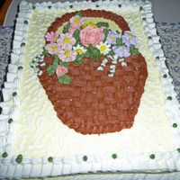 Get Well Cake Chocolate cake with B/C icing and RI flowers..got the idea from luvtodecorate...thank you.