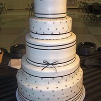 Martha Stewart Wedding Cake 6-8-10-12-14 rounds. Martha Stewart Weddings design. All buttercream with real ribbons. This was such a fun couple. They wanted chocolate...