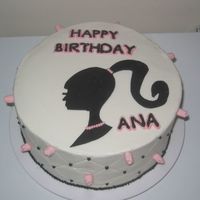 Barbie Diva Had fun with this one, first time doing fondant cut out freehand...This was for my friends 34th birthday, she always wanted a Barbie cake...