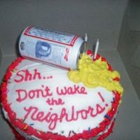 Uncle's 22Nd Birthday Cake *THIS WAS MY 1ST CAKE EVER!!!* I got this idea from someone else on here (THANK YOU, whoever you are!)He LOVES budweiser beer... the phrase...