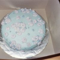 Pretty In Blue! One of my first cakes using royal icing decorations I made in advance.