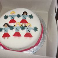 Cheerleaders This was a birthday cake for my best friends niece. She was a cheerleader at the time. Used fondat and buttercream.