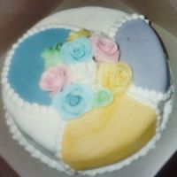 My First Fondant Cake! This was a birthday cake for a friend of mine. My first attempt at using fondant.