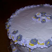 Violets I used the left over flowers from my "homework" to make this for my Book Club Brunch