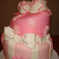 Girl Babyshower 6/2007 Chocolate amaretto cake w/ bavarian filling. I finally realized a tip to making MMF smooth! Ha, live and learn. It's to make the mmf a...