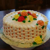 Basketweave Cake For Thanksgiving 
