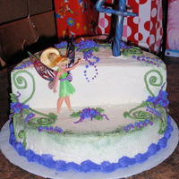Tinkerbell 4Th Birthday Cake Tinkerbell cake with buttercream