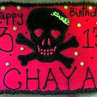 Skull And Crossbones For Girls! My daughter LOVES the Skull adn Crossbone theme which seems ever so popular. Her favorite colors are Black Hot pink, Lime Green and white....