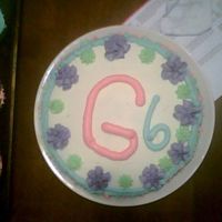 Gracie 6 Years Old Cake I made this cake with left over batter from the cupcakes and icing to have a small cake to celebrate her birthday with for just the...