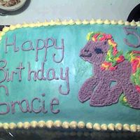 My Little Pony Double layer, Funfetti and chocolate.