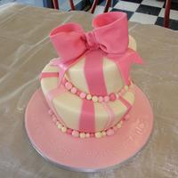 Mad Hatter Cake This is an 8 inch, 6 inch stacked mad hatter with buttercream icing and fondant overlay. The bow is fondant:) My first attempt at this...