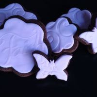 Butterfly Cookies Trial These are some cookies that I made with fondant. It was my first try. Fun and pretty
