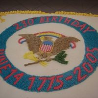 Army 230Th Birthday made wail in germany for the special dinner learned not to let some one eles put the cake out for me on this one they messed up the border...