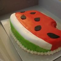 Watermelon Cake not the best, but they loved it.