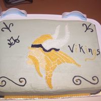Vikings Birthday Cake For Husband I finally got up the courage to try the transfer, but did not want to do the traditional rainbow, so I went with this. It went over so well...