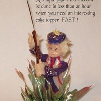 Blown Sugar Golfer Fast Cake Topper out of blown sugar.