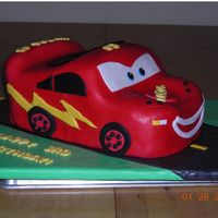 Lightning Mcqueen This was my first carved cake and it took me FOREVER, but the little boys face when he saw it for the first time made it all worth it.